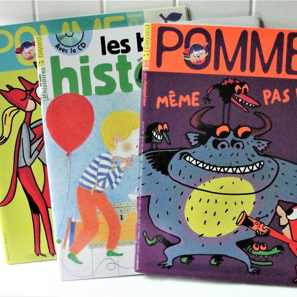 Bayard Other - 3 French Activity Books Halloween Spooky Stories